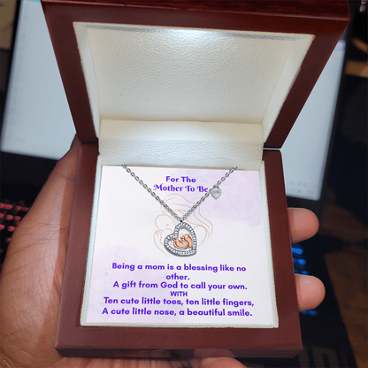 Baby Feet Heart Necklace