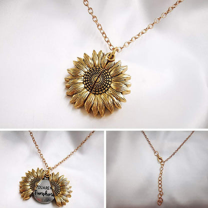 Collier Tournesol "Tu es mon rayon de soleil"