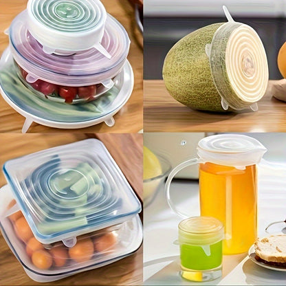 6 couvercles réutilisables et durables pour bols de conservation des aliments,