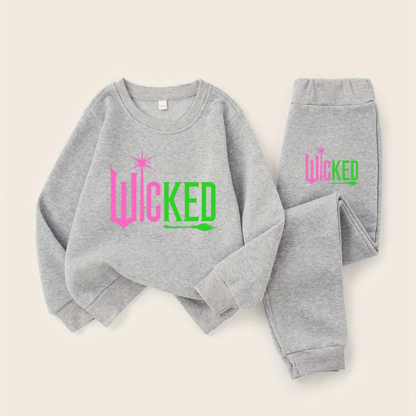 Wicked Wand and Broom Girls' Fashion Tracksuit Set