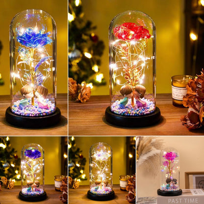 LED Eternal Rose in Glass Valentines Day Gift