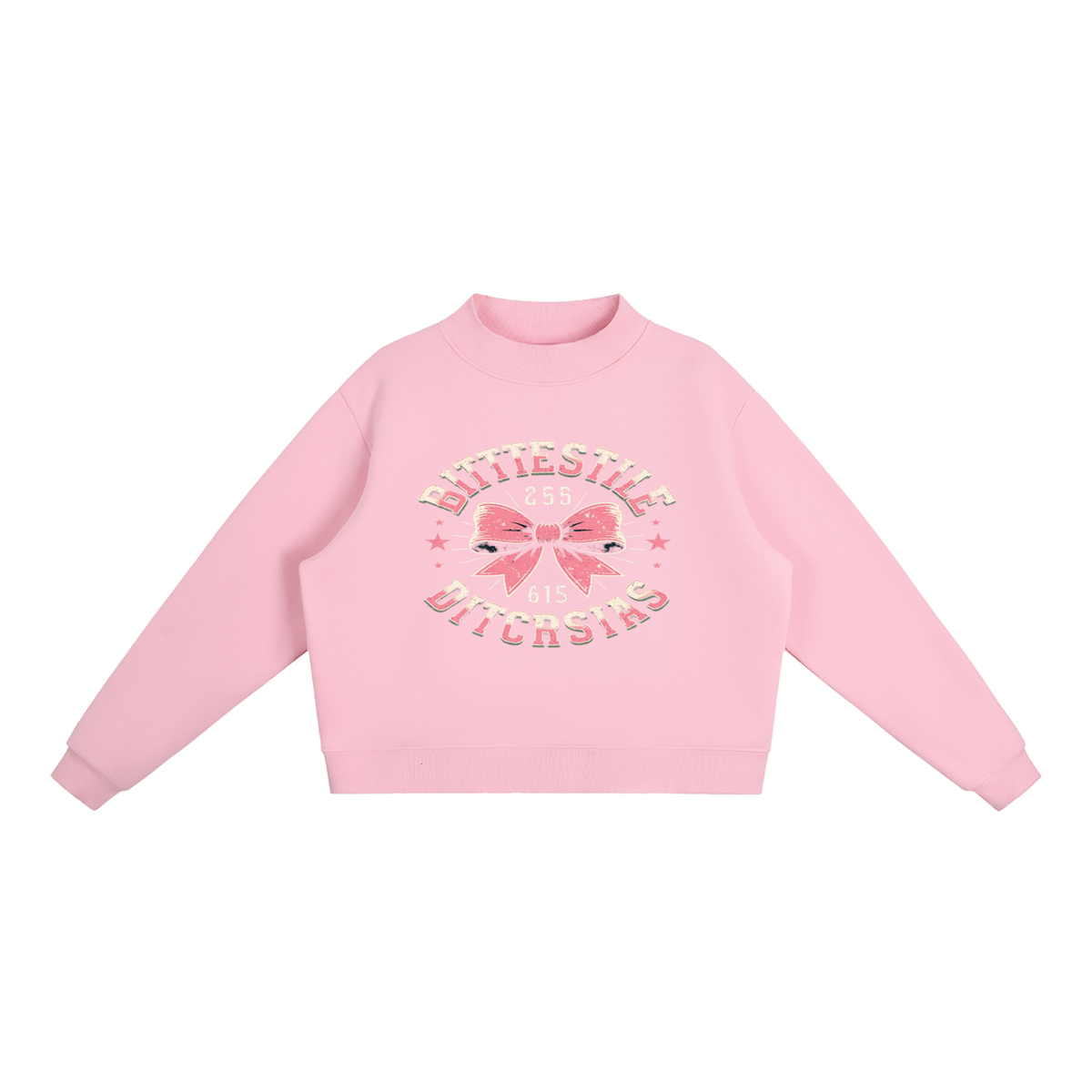 Essential Fleece Mock-Neck Crew Sweatshirt
