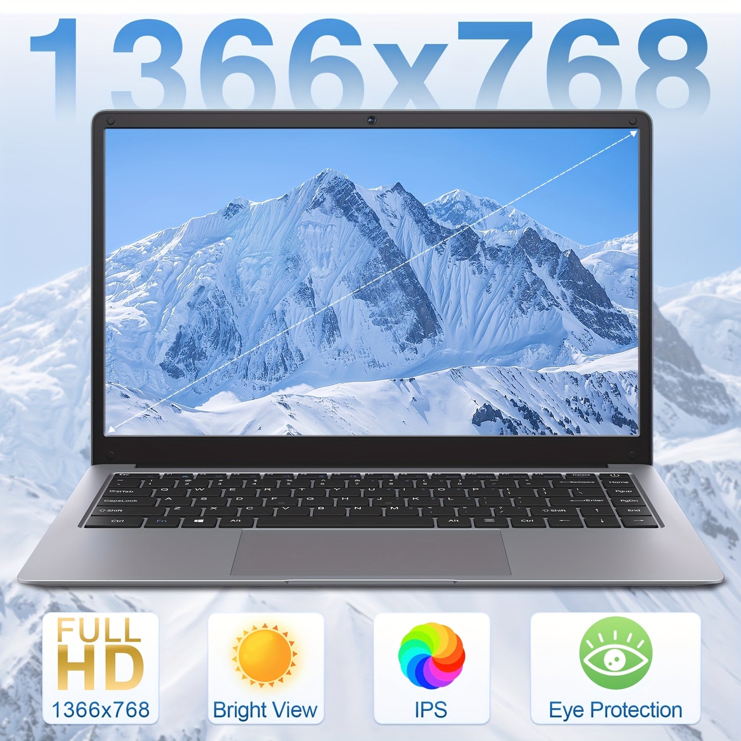 2025 HYYUO 14-inch Ultra-Thin Lightweight Gaming Laptop