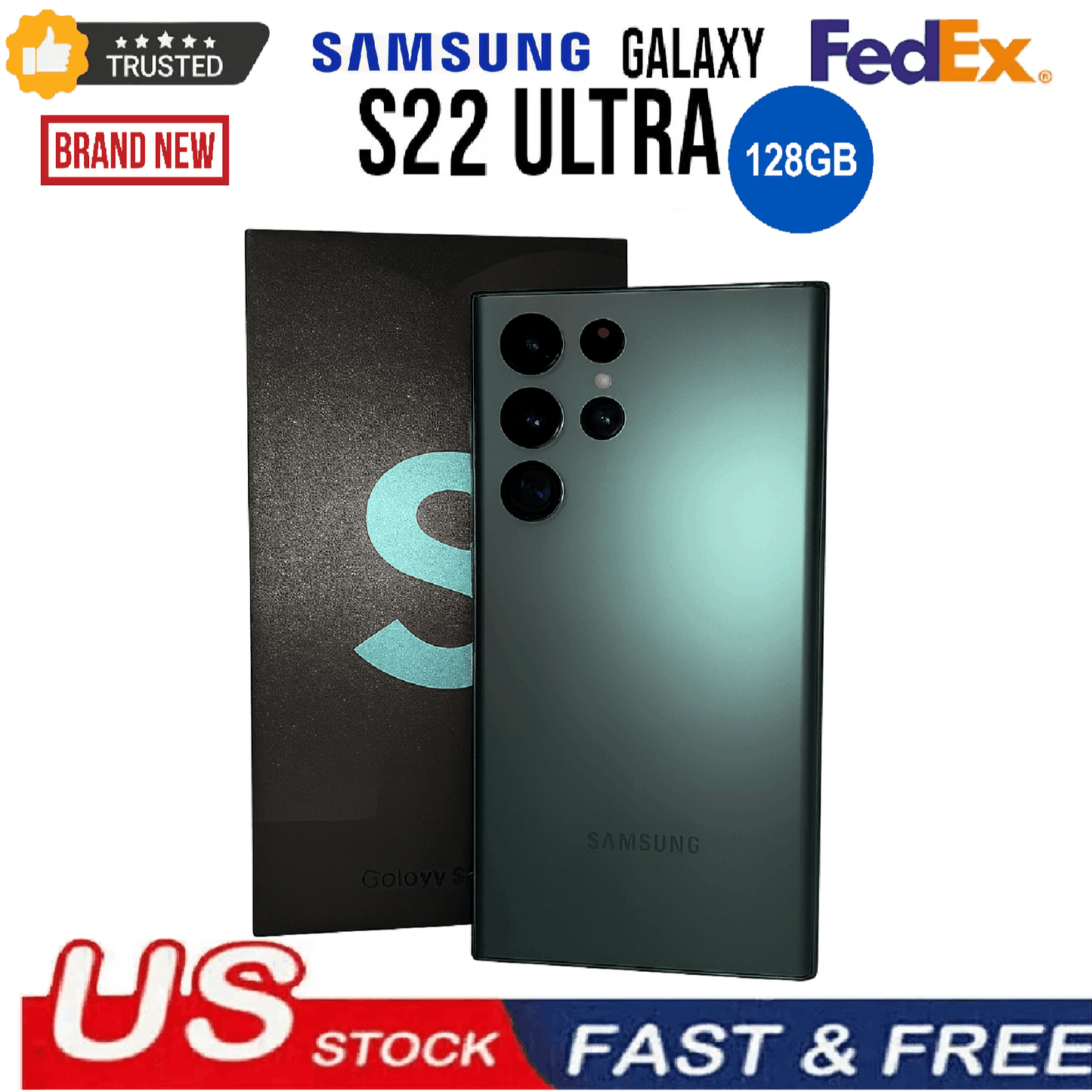 Samsung Galaxy S22 Ultra 5G 128Go NEUF (Vert, Noir ou Bordeaux)