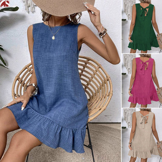 Robe d'été à volants pour femme