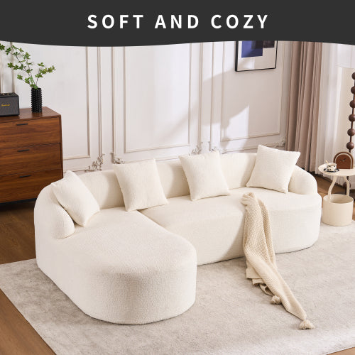 GREY COMPRESSION SOFA with 3-Seater and 4 Pillows