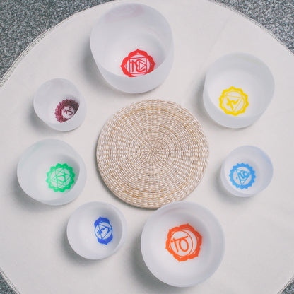 Seven Chakra Crystal Buddha Sound Bowls