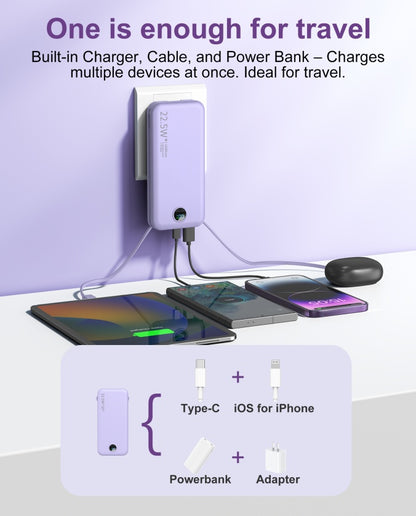 Digital Display Power Bank with AC Socket for Fast Charging