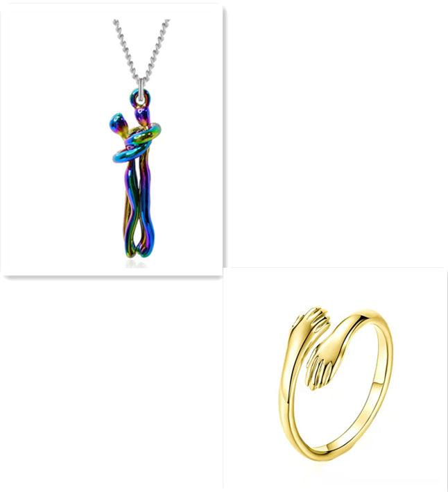 Couple Love Hug Unisex Necklace