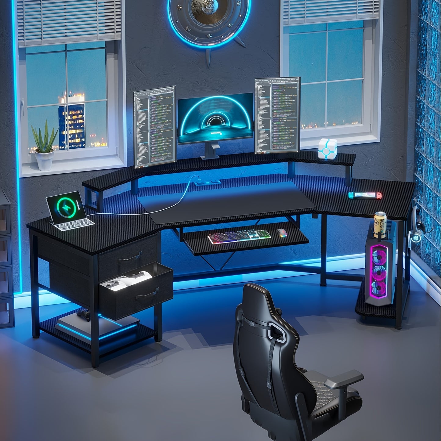 Modern Corner Gaming Desk