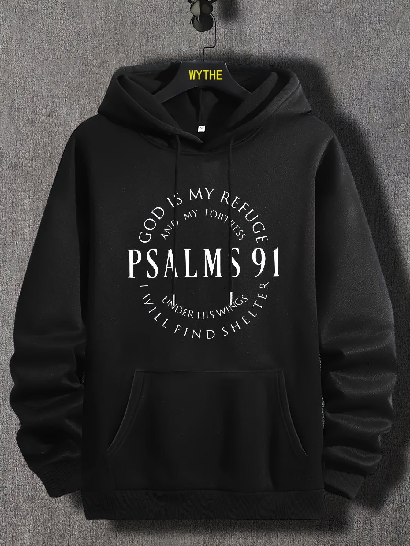 Psalms 91 Relief Motif Apparel Inspirational Hoodie