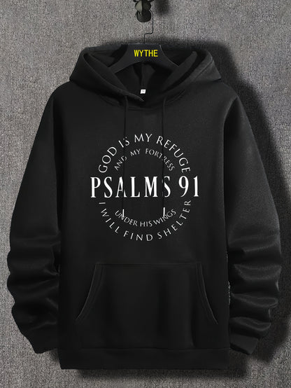 Psalms 91 Relief Motif Apparel Inspirational Hoodie