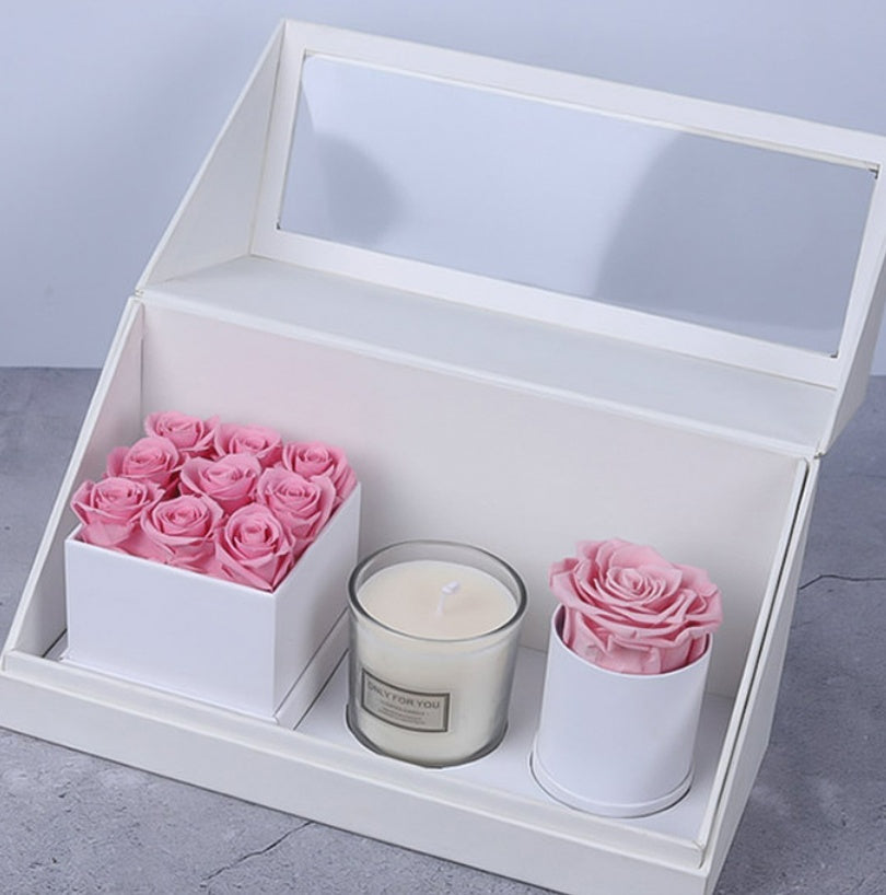Eternal Rose and Aromatherapy Candle Valentine's Day Set