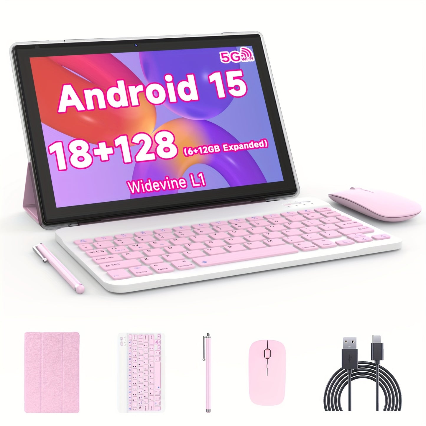 2024 New Android 13 Tablet | 10-inch 6GB+6GB RAM + 128GB ROM + 1TB Expansion