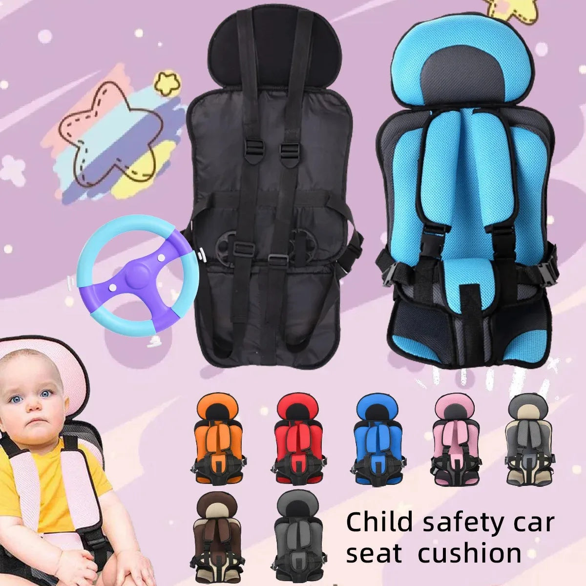 Updated Version Children's Portable Safe Seat Mat