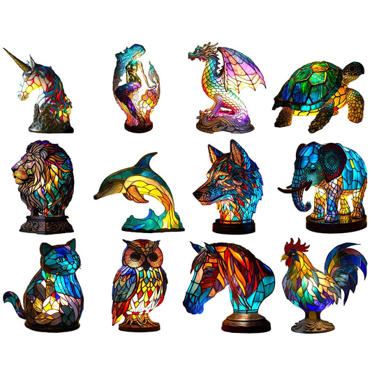 Lampe de bureau animale colorée en 3D