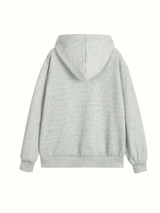 Sweat à capuche élégant pour femme avec imprimé lettres Harvard
