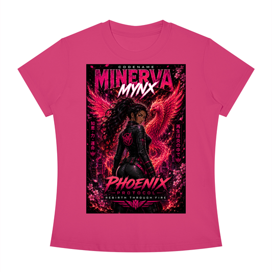 Code name: Minerva Mynx: Phoenix Protocol Women's Slim Fit Crewneck T-Shirt