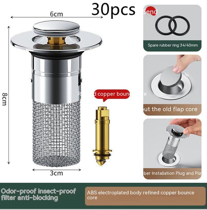 Pop-Up Sink Drains Filter