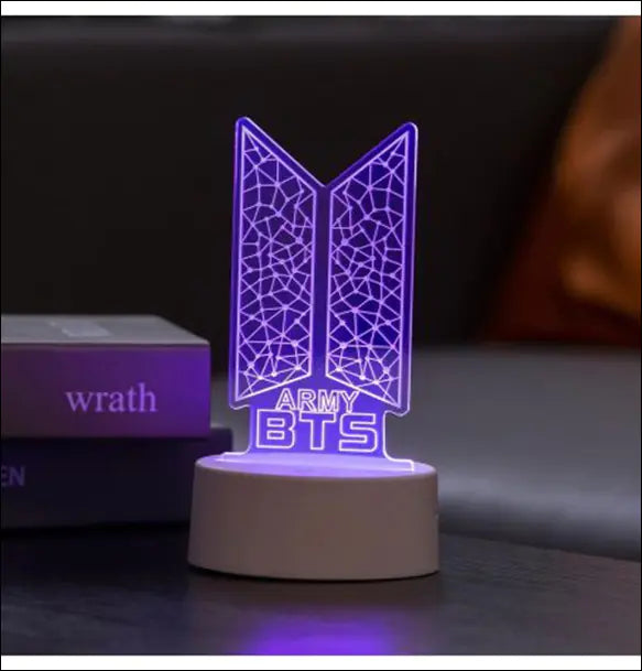 BTS USB Touch Remote Colorful 3D LED Night Light