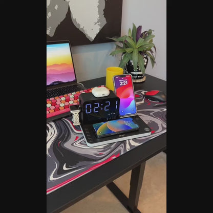 7 in 1 Dual Phone Wireless Charging Station with Night Light