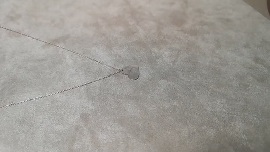 Collier personnalisé de coeur personnalisé d'empreinte digitale gravée