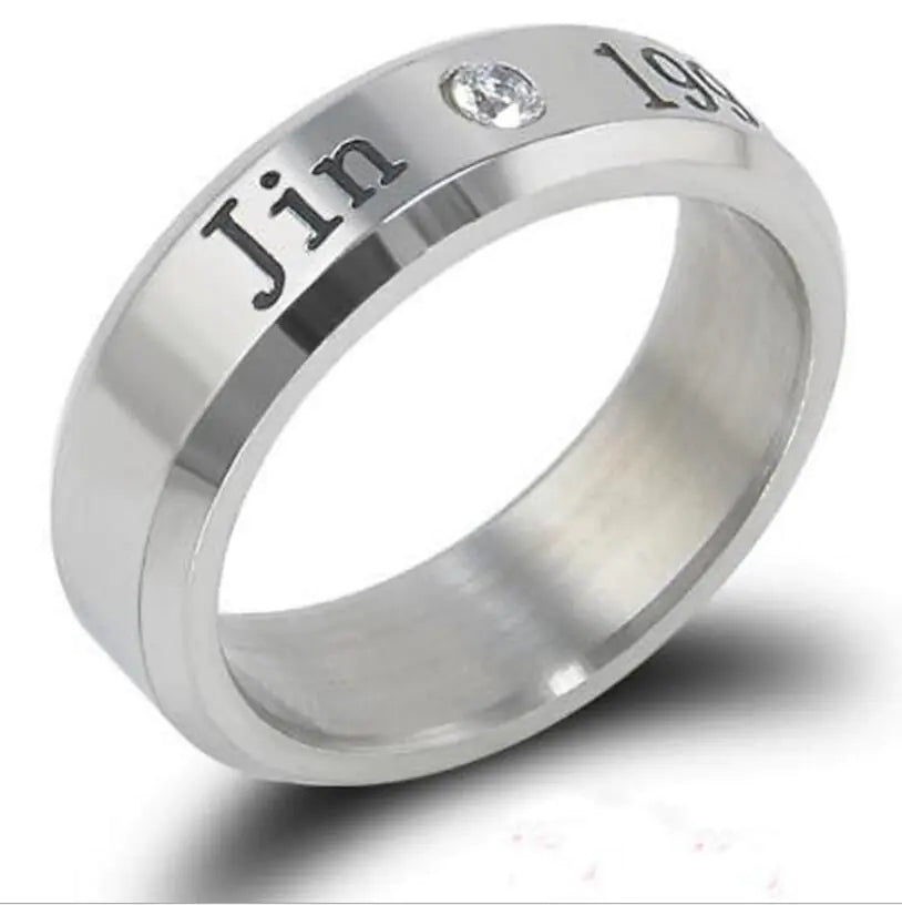 BTS Stainless Steel Dual-Use Ring and Necklace