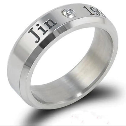 BTS Stainless Steel Dual-Use Ring and Necklace